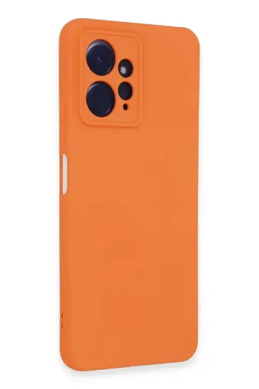 Newface Xiaomi Redmi Note 12 4G Kılıf Nano içi Kadife Silikon - Turuncu resmi