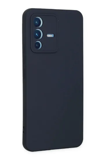 Newface Vivo V23 5G Kılıf Nano içi Kadife Silikon - Lacivert resmi