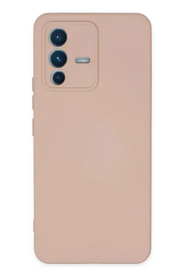 Newface Vivo V23 5G Kılıf Nano içi Kadife Silikon - Pudra resmi