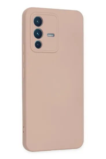 Newface Vivo V23 5G Kılıf Nano içi Kadife Silikon - Pudra resmi