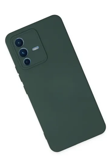 Newface Vivo V23 5G Kılıf Nano içi Kadife Silikon - Koyu Yeşil resmi