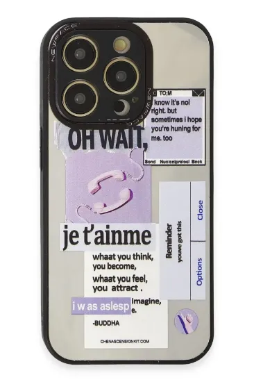 Newface iPhone 12 Pro Max Kılıf Mirror Desenli Kapak - Mirror - 4 resmi