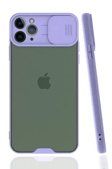 Newface iPhone 11 Pro Kılıf Platin Kamera Koruma Silikon - Lila resmi