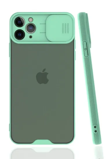Newface iPhone 11 Pro Max Kılıf Platin Kamera Koruma Silikon - Açık Yeşil resmi