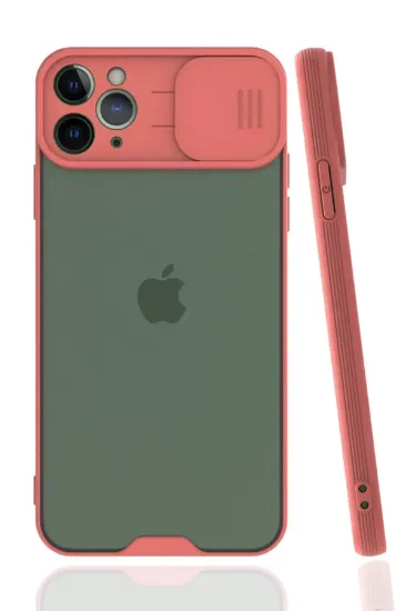Newface iPhone 11 Pro Max Kılıf Platin Kamera Koruma Silikon - Pembe resmi