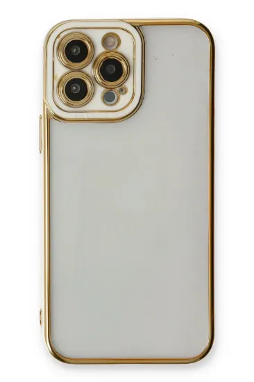 Newface iPhone 13 Pro Kılıf Liva Lens Silikon - Beyaz resmi
