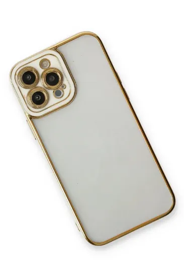 Newface iPhone 13 Pro Kılıf Liva Lens Silikon - Beyaz resmi