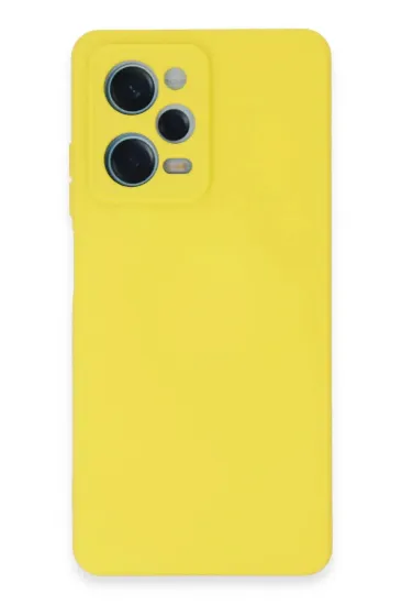 Newface Xiaomi Redmi Note 12 Pro 5G Kılıf Nano içi Kadife Silikon - Sarı resmi
