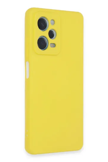 Newface Xiaomi Redmi Note 12 Pro 5G Kılıf Nano içi Kadife Silikon - Sarı resmi