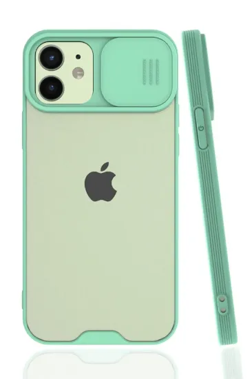 Newface iPhone 12 Kılıf Platin Kamera Koruma Silikon - Açık Yeşil resmi