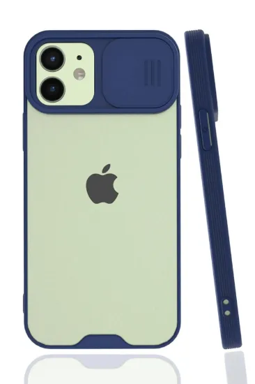 Newface iPhone 12 Kılıf Platin Kamera Koruma Silikon - Lacivert resmi