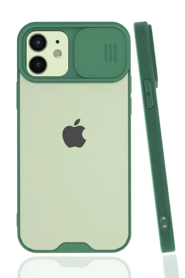 Newface iPhone 12 Kılıf Platin Kamera Koruma Silikon - Yeşil resmi