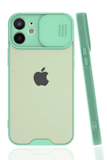 Newface iPhone 12 Mini Kılıf Platin Kamera Koruma Silikon - Açık Yeşil resmi