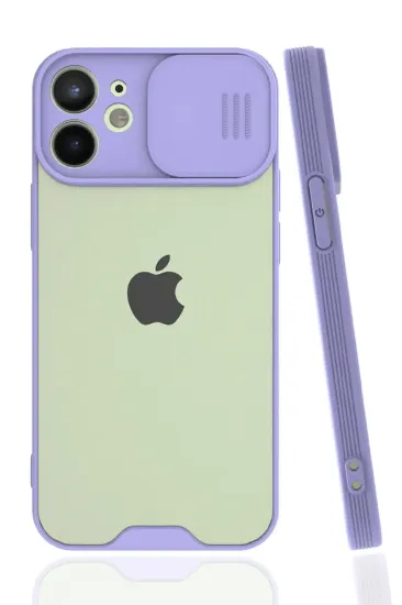 Newface iPhone 12 Mini Kılıf Platin Kamera Koruma Silikon - Lila resmi