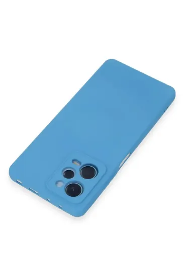 Newface Xiaomi Redmi Note 12 Pro 5G Kılıf Nano içi Kadife Silikon - Mavi resmi