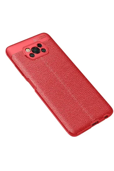 Newface Xiaomi Pocophone X3 Kılıf Auto Focus Kapak - Kırmızı resmi