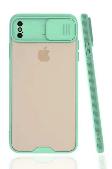 Newface iPhone XS Max Kılıf Platin Kamera Koruma Silikon - Açık Yeşil resmi