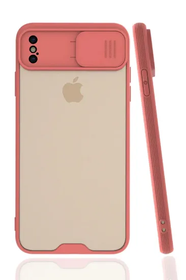 Newface iPhone XS Max Kılıf Platin Kamera Koruma Silikon - Pembe resmi