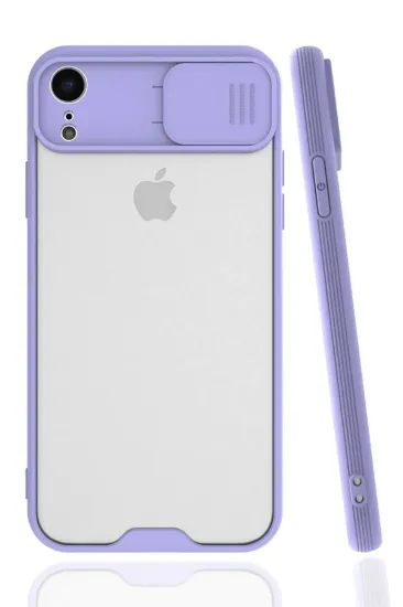 Newface iPhone XR Kılıf Platin Kamera Koruma Silikon - Lila resmi