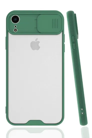 Newface iPhone XR Kılıf Platin Kamera Koruma Silikon - Yeşil resmi