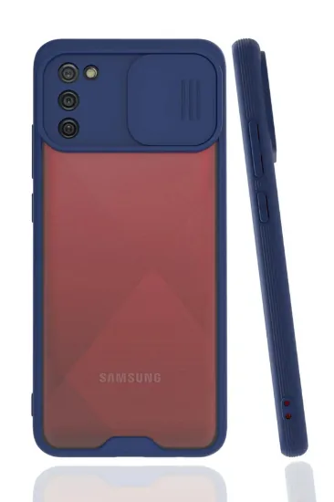 Newface Samsung Galaxy A02S Kılıf Platin Kamera Koruma Silikon - Lacivert resmi