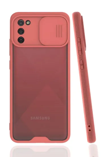 Newface Samsung Galaxy A02S Kılıf Platin Kamera Koruma Silikon - Pembe resmi