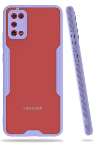 Newface Samsung Galaxy A02S Kılıf Platin Silikon - Lila resmi