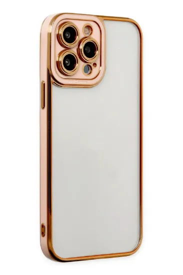 Newface iPhone 13 Pro Kılıf Liva Lens Silikon - Rose resmi