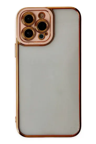 Newface iPhone 13 Pro Kılıf Liva Lens Silikon - Rose resmi