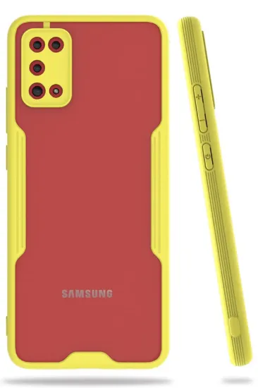 Newface Samsung Galaxy A02S Kılıf Platin Silikon - Sarı resmi