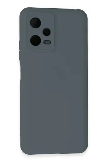 Newface Xiaomi Redmi Note 12 Pro 5G Kılıf Nano içi Kadife Silikon - Gri resmi