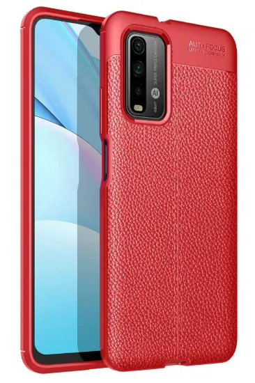 Newface Xiaomi Redmi 9T Kılıf Auto Focus Kapak - Kırmızı resmi