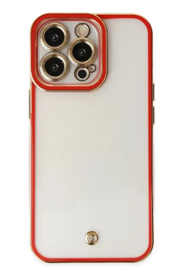 Newface iPhone 13 Pro Max Kılıf Liva Lens Silikon - Kırmızı resmi