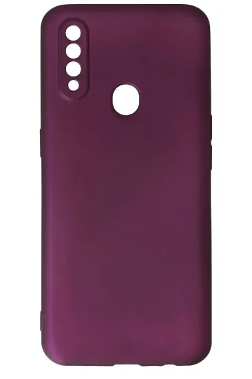 Newface Oppo A31 Kılıf First Silikon - Mürdüm resmi