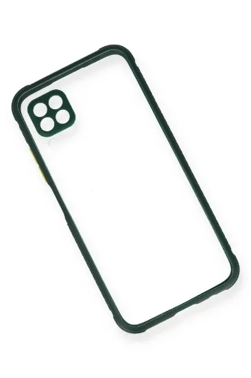 Newface Huawei P40 Lite Kılıf Miami Şeffaf Silikon - Koyu Yeşil resmi