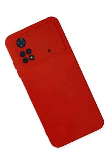 Newface Xiaomi Poco M4 Pro 4G Kılıf Nano içi Kadife Silikon - Kırmızı resmi