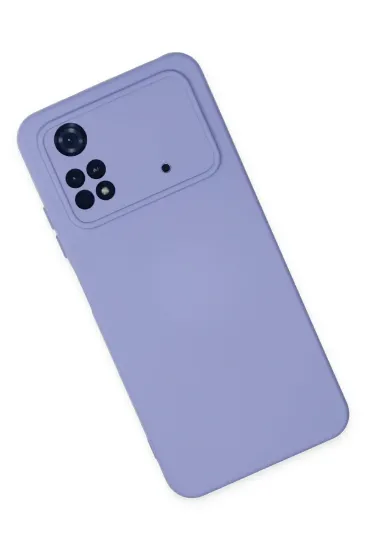 Newface Xiaomi Poco M4 Pro 4G Kılıf Nano içi Kadife Silikon - Lila resmi