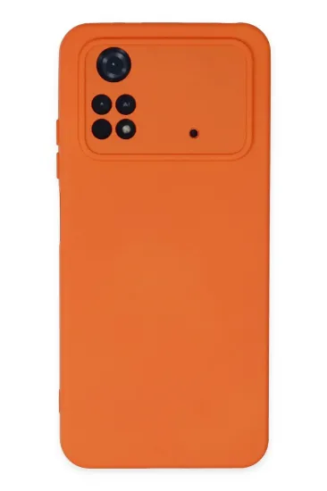 Newface Xiaomi Poco M4 Pro 4G Kılıf Nano içi Kadife Silikon - Turuncu resmi