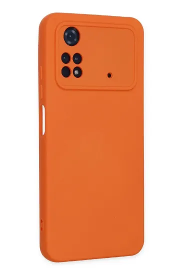 Newface Xiaomi Poco M4 Pro 4G Kılıf Nano içi Kadife Silikon - Turuncu resmi
