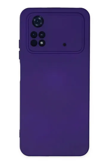Newface Xiaomi Poco M4 Pro 4G Kılıf Nano içi Kadife Silikon - Mor resmi