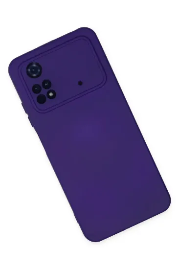 Newface Xiaomi Poco M4 Pro 4G Kılıf Nano içi Kadife Silikon - Mor resmi