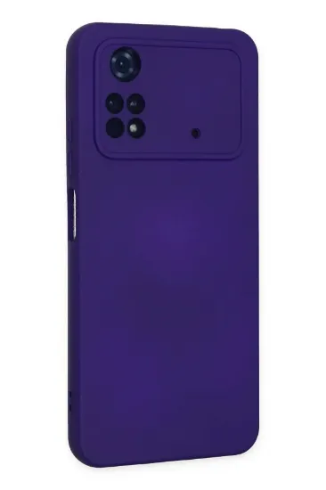 Newface Xiaomi Poco M4 Pro 4G Kılıf Nano içi Kadife Silikon - Mor resmi