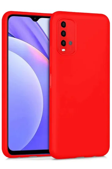 Newface Xiaomi Redmi 9T Kılıf Nano içi Kadife Silikon - Kırmızı resmi