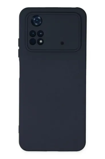 Newface Xiaomi Poco M4 Pro 4G Kılıf Nano içi Kadife Silikon - Lacivert resmi