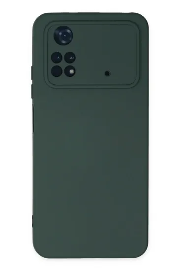 Newface Xiaomi Poco M4 Pro 4G Kılıf Nano içi Kadife Silikon - Koyu Yeşil resmi