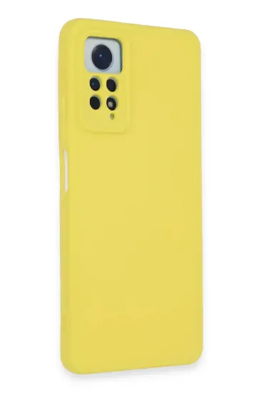 Newface Xiaomi Redmi Note 12 Pro 4G Kılıf Nano içi Kadife Silikon - Sarı resmi