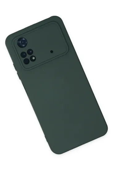 Newface Xiaomi Poco M4 Pro 4G Kılıf Nano içi Kadife Silikon - Koyu Yeşil resmi
