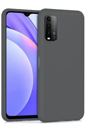 Newface Xiaomi Redmi 9T Kılıf Nano içi Kadife Silikon - Gri resmi