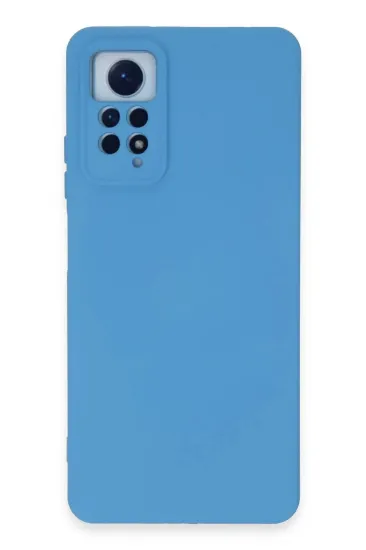 Newface Xiaomi Redmi Note 12 Pro 4G Kılıf Nano içi Kadife Silikon - Mavi resmi