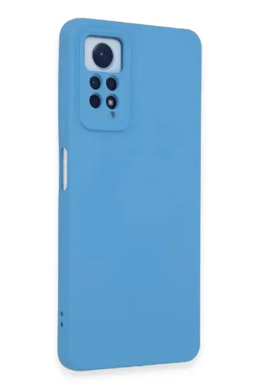 Newface Xiaomi Redmi Note 12 Pro 4G Kılıf Nano içi Kadife Silikon - Mavi resmi